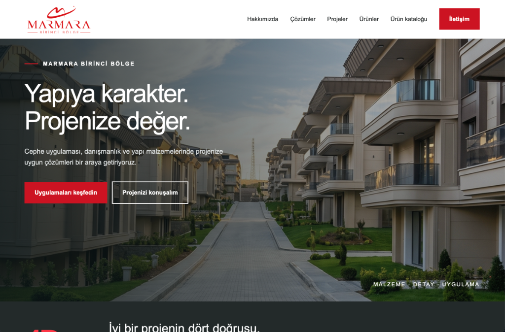 Marmara Birinci Bölge web sitesi